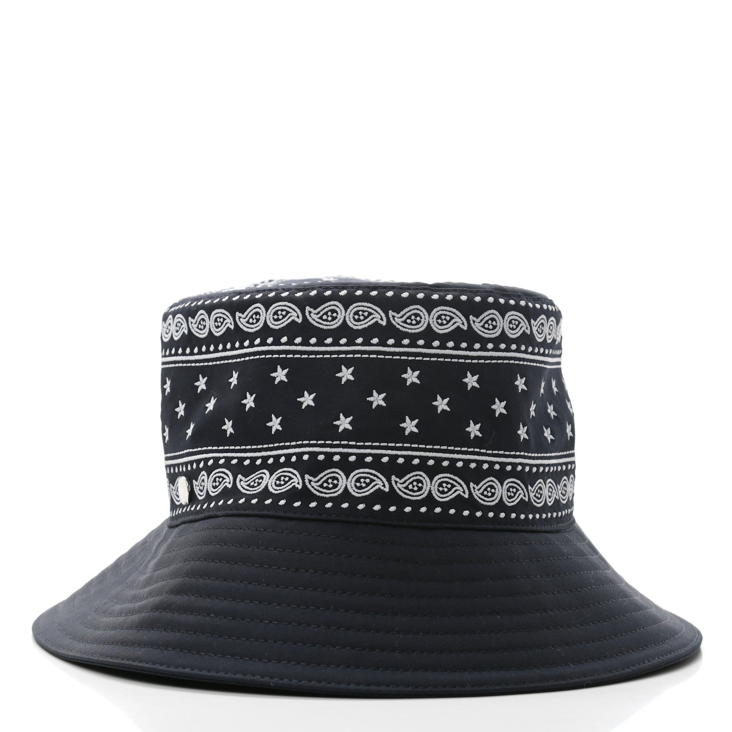 Hermes Technical Gabardine Balade Bandana Bucket Hat 57 Marine 3 of 8
