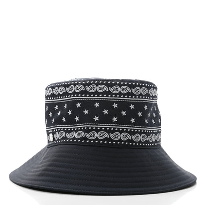 Hermes Technical Gabardine Balade Bandana Bucket Hat 57 Marine 3 of 8