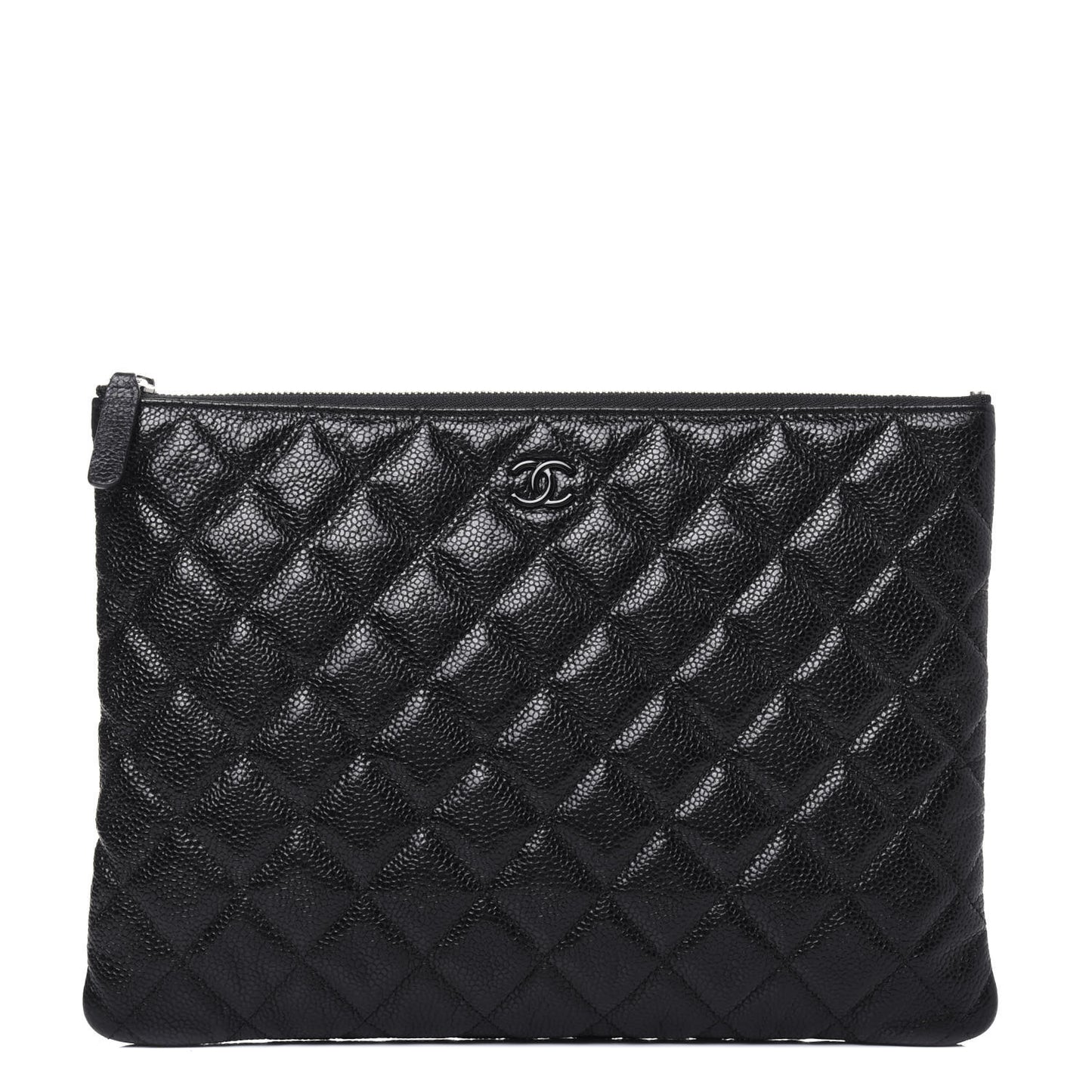 Caviar Quilted Medium Cosmetic Case So Black