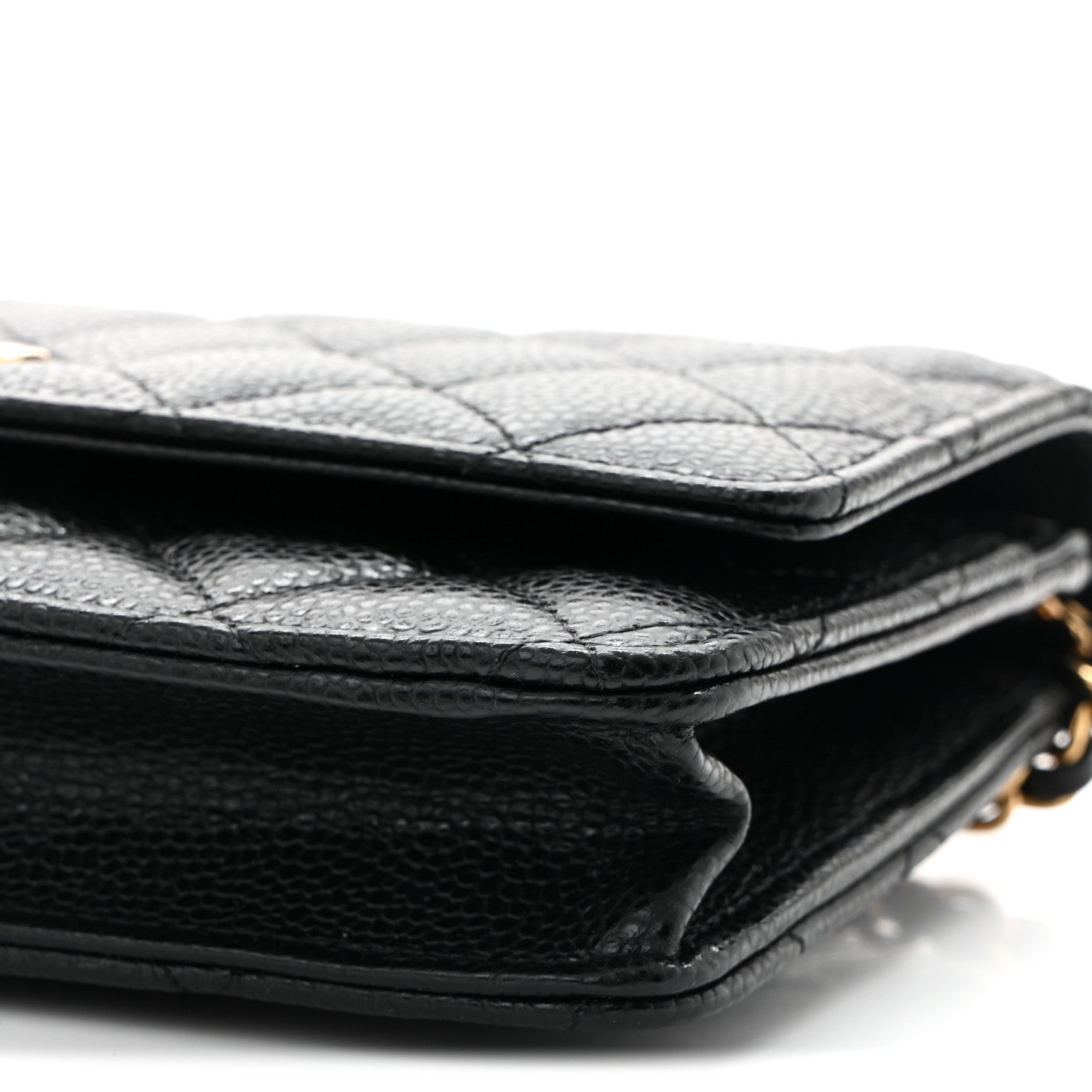 Chanel Caviar Quilted CC Turnlock Wallet On Chain WOC Black 11 of 12