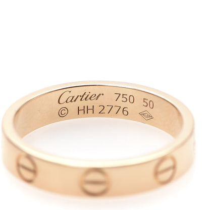 Cartier 18K Pink Gold 3.5mm LOVE Wedding Band Ring 50 5.25 4 of 4