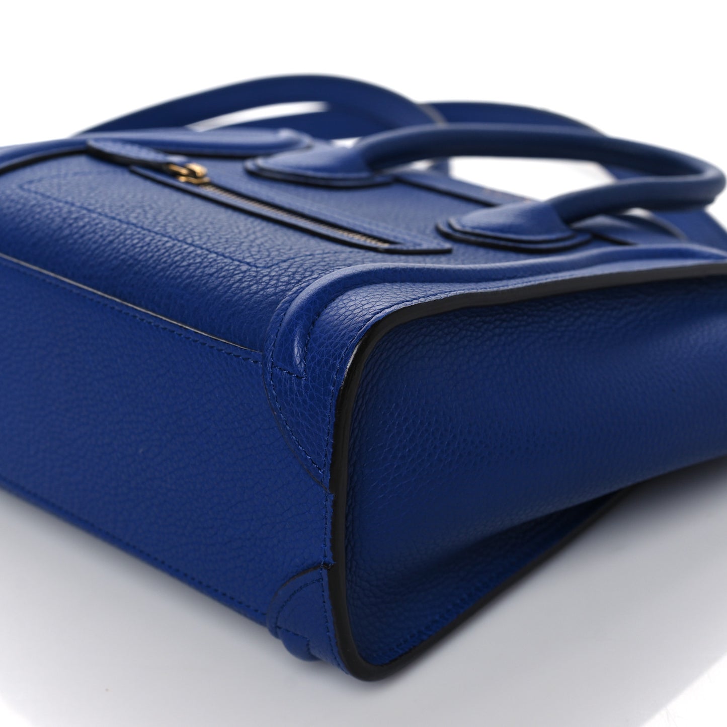 Drummed Calfskin Nano Luggage Indigo