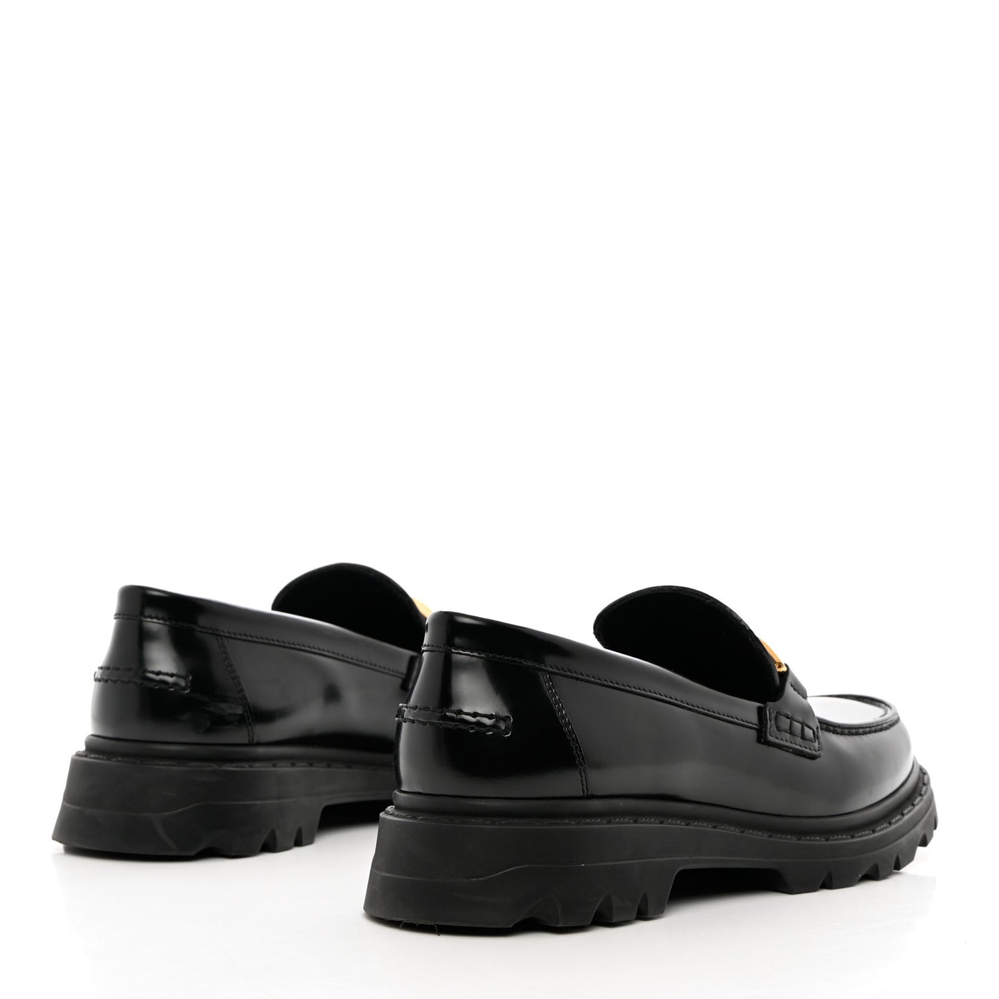 Brushed Calfskin Dior Code Lug Sole 15mm Loafers 37 Black