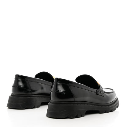Christian Dior Brushed Calfskin Dior Code Lug Sole 15mm Loafers 37 Black 4 of 14