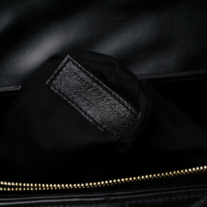 Saint Laurent Calfskin Y Quilted Monogram Large Loulou Chain Satchel Black 8 of 18
