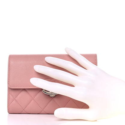 Chanel Lambskin Quilted CC Box Flap Wallet Light Pink 2 of 10