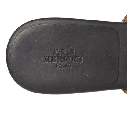 Hermes Nappa Calfskin Corfou Sandals 38 Black 7 of 10