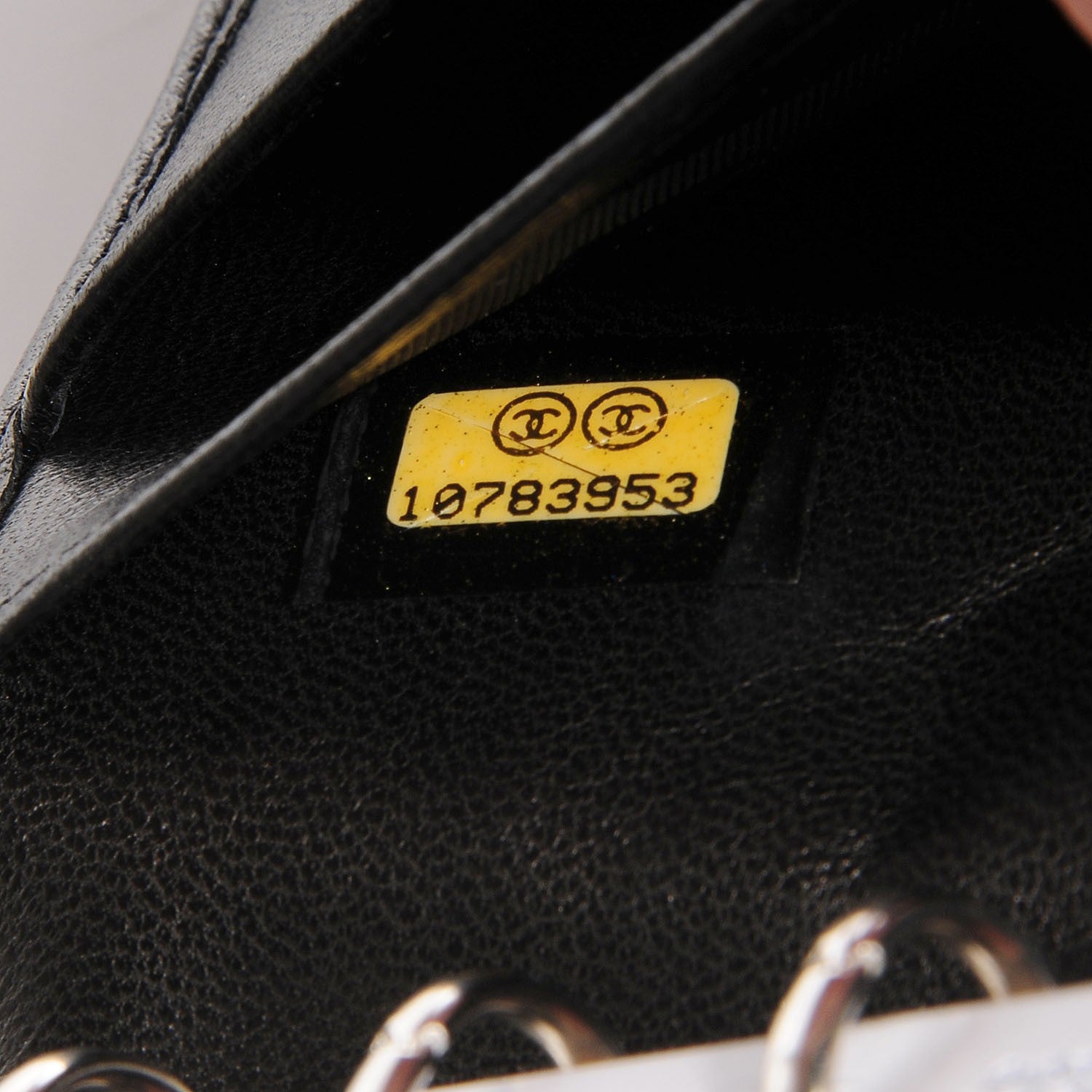 Chanel Lambskin Vertical Quilt Mademoiselle Small Ring Agenda Planner Black 7 of 8