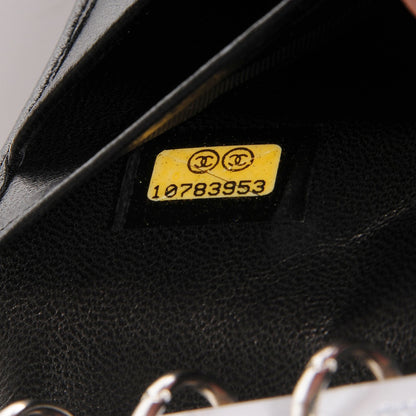 Chanel Lambskin Vertical Quilt Mademoiselle Small Ring Agenda Planner Black 7 of 8