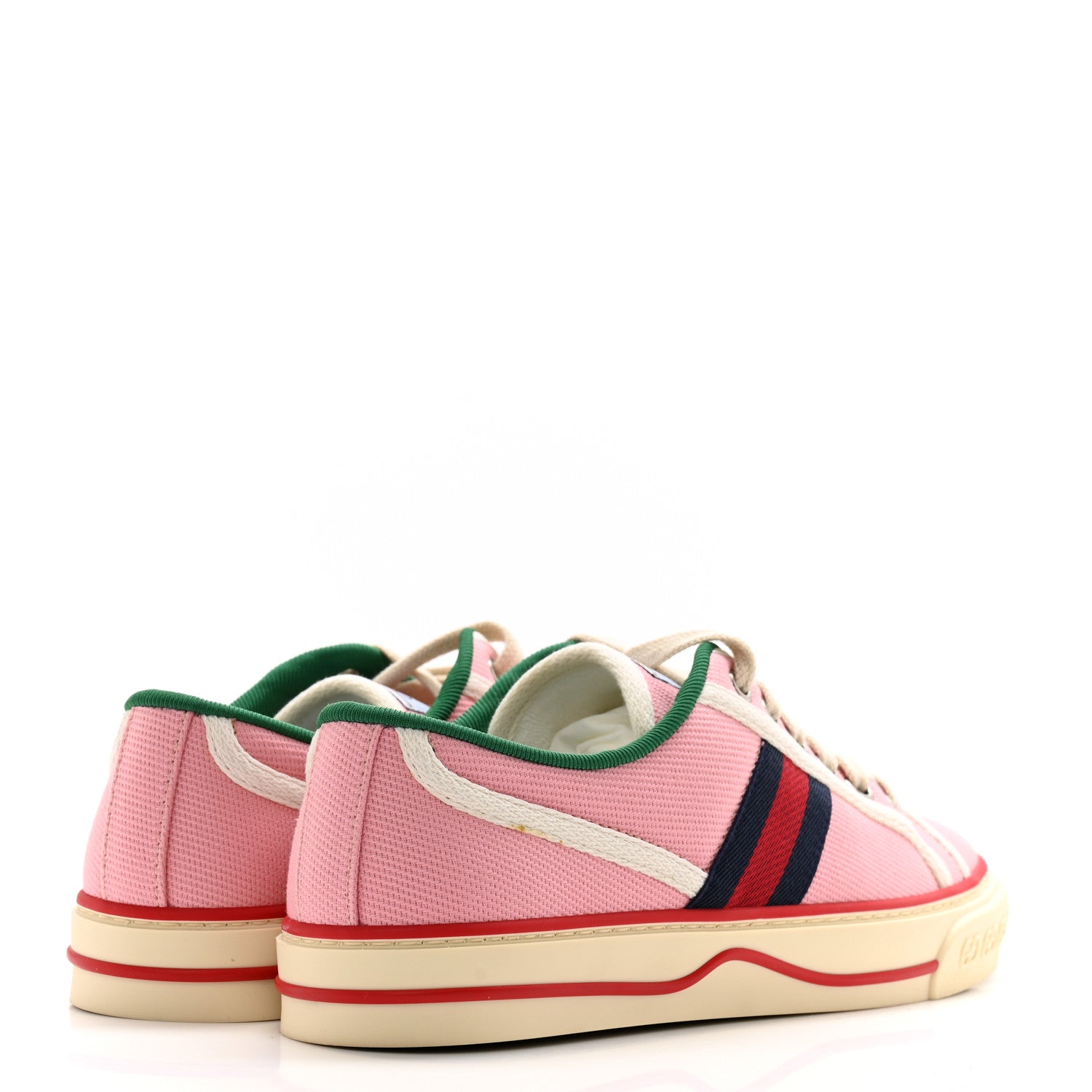Gucci Canvas Web Womens 1977 Tennis Sneakers 37 Wild Rose Mystic White 4 of 9