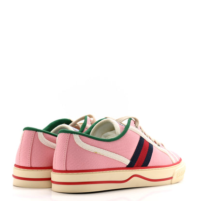 Gucci Canvas Web Womens 1977 Tennis Sneakers 37 Wild Rose Mystic White 4 of 9
