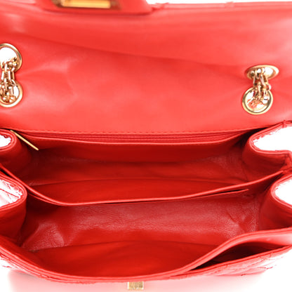 Chanel Patent Quilted Accordion Reissue 2.55 Flap Red 4 of 11