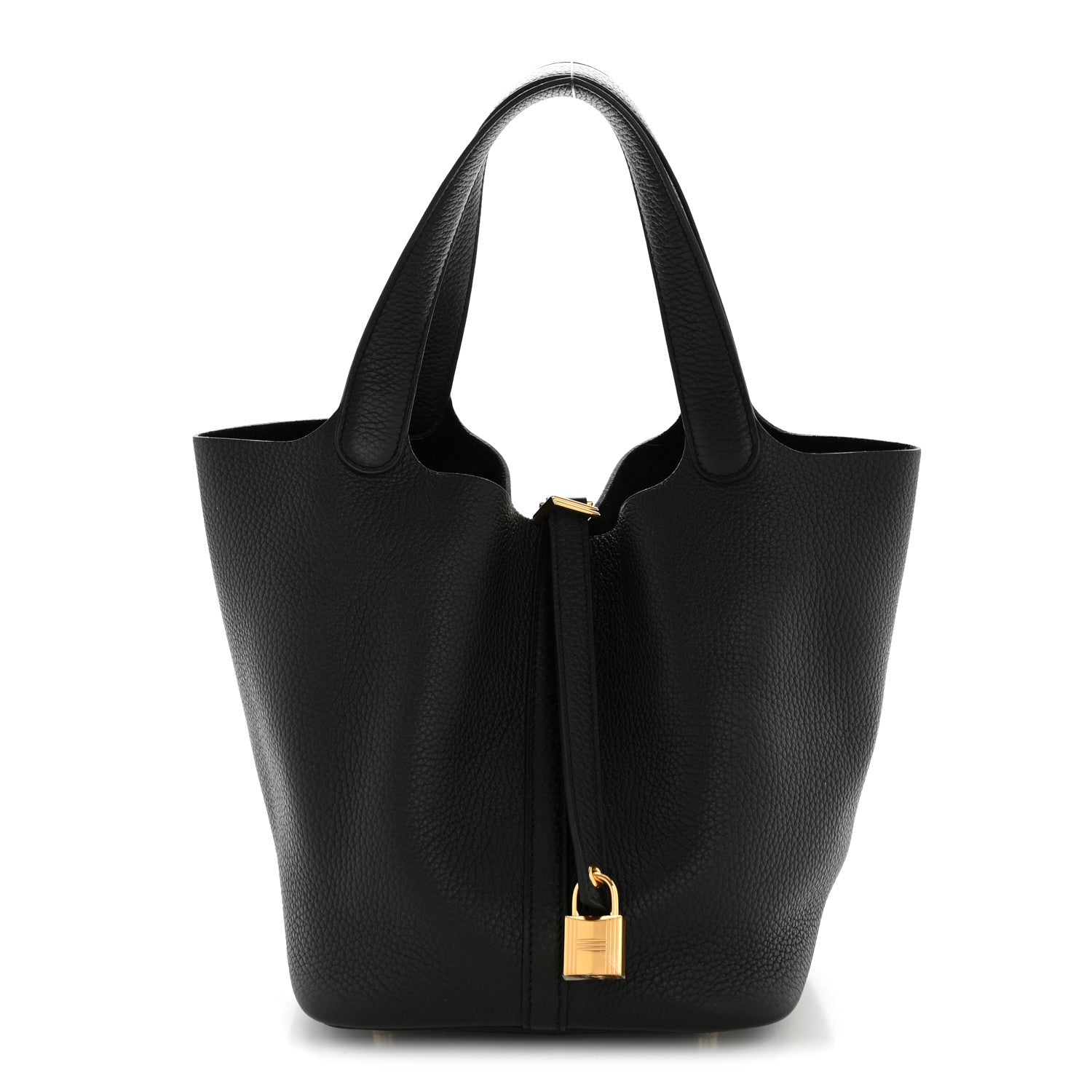 Hermes Taurillon Clemence Picotin Lock 22 MM Black 1 of 10
