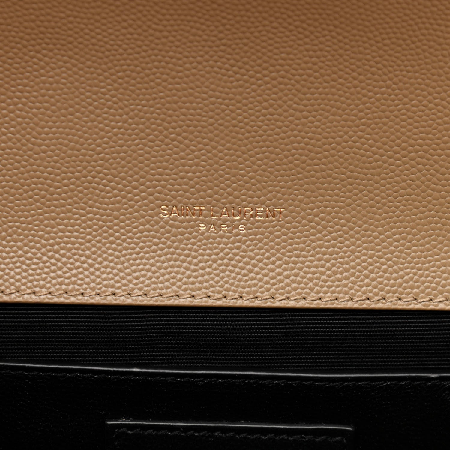 Saint Laurent Grain De Poudre Textured Mixed Matelasse Medium Triquilt Monogram Satchel Dark Latte 7 of 11