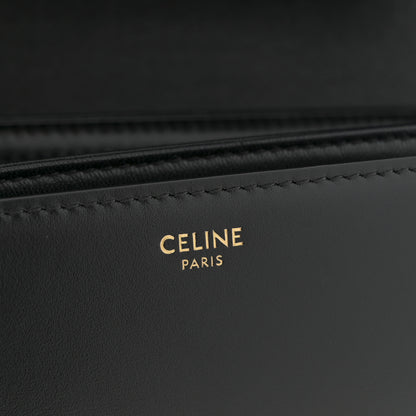 Celine Shiny Calfskin Medium Triomphe Black 6 of 11