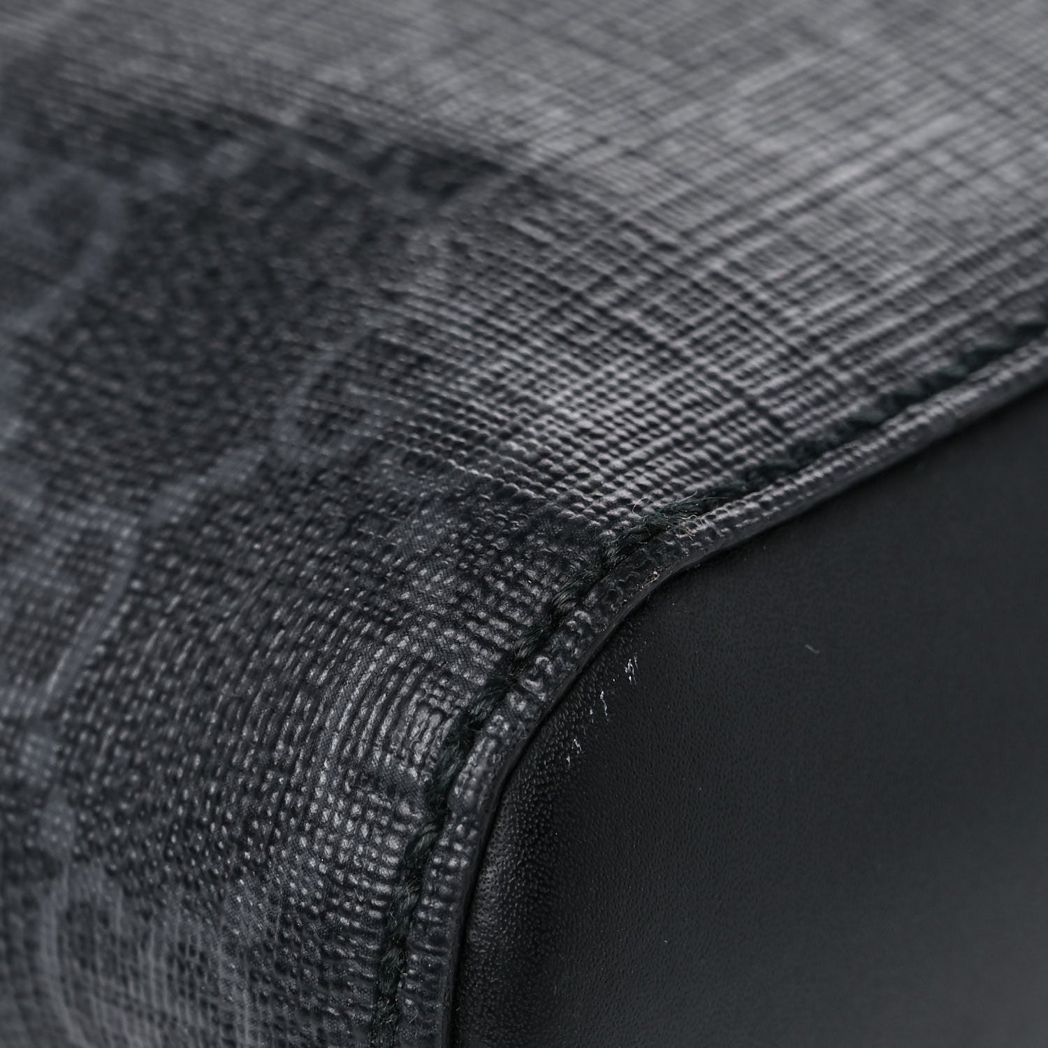 Gucci GG Supreme Monogram Appia Calfskin Web Flat Messenger Bag Black Grey 12 of 13