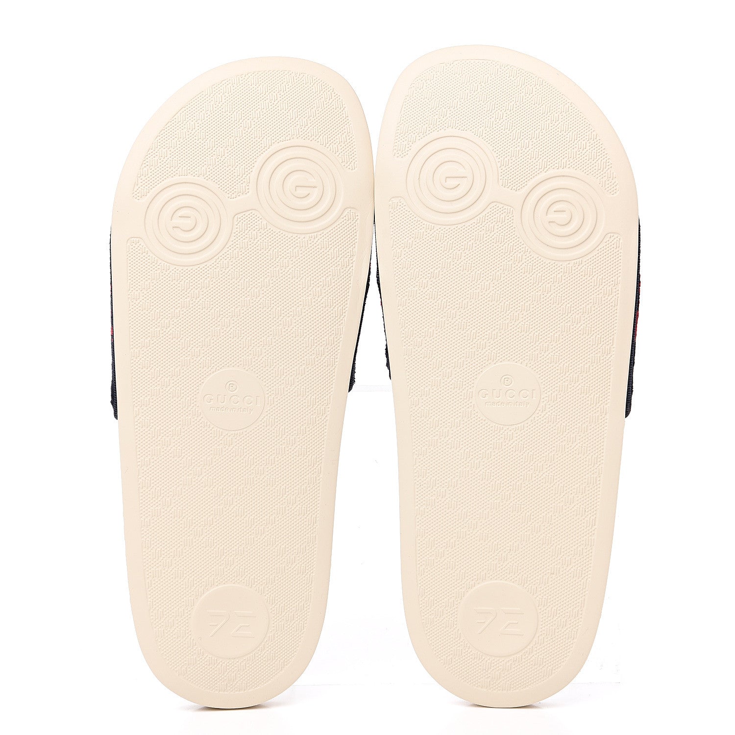 Gucci Terry Cloth GG Monogram Slide Sandals 38 Blue Red 6 of 7
