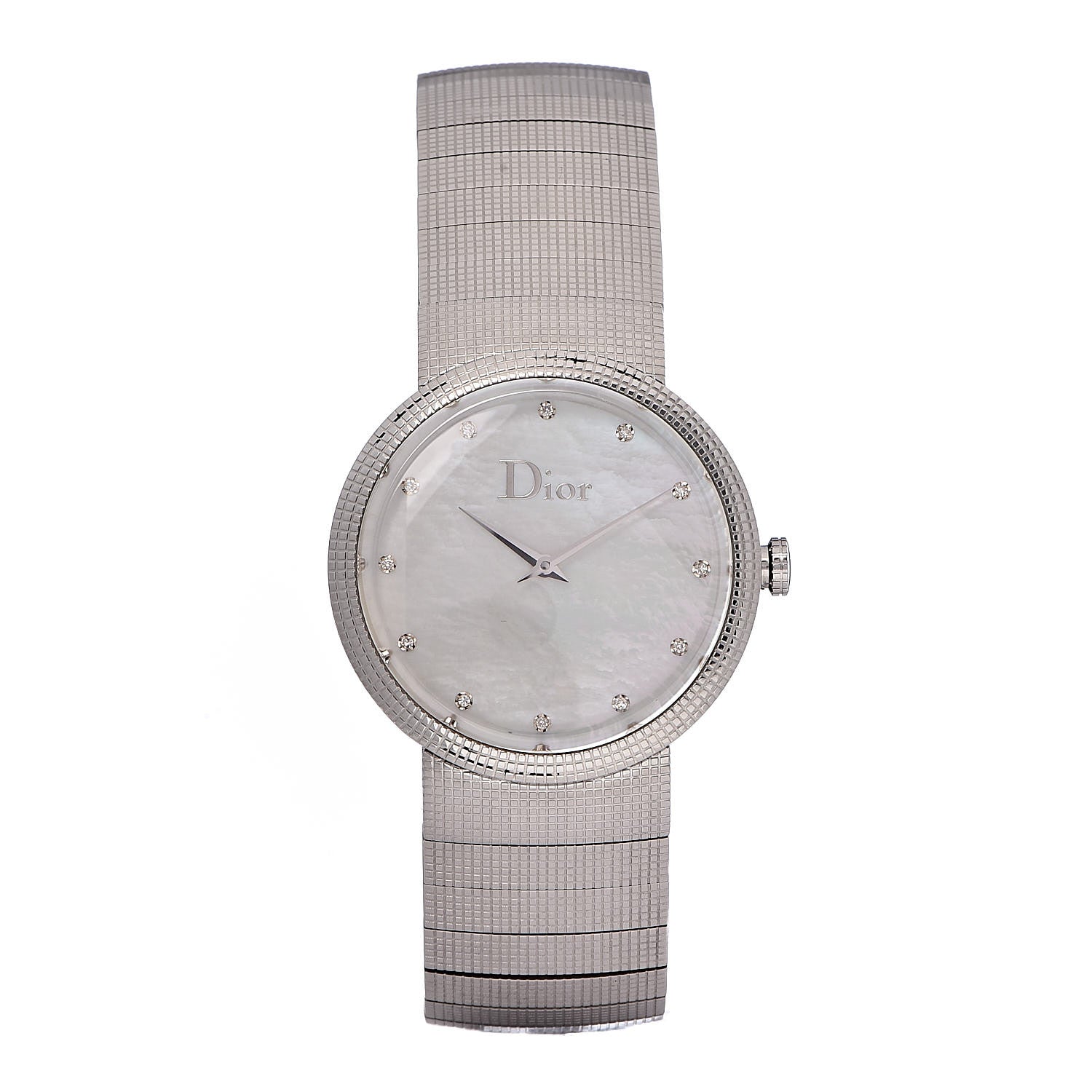 Christian Dior Stainless Steel Diamond Mother of Pearl 33mm La D De Dior Quartz Watch 1 of 10