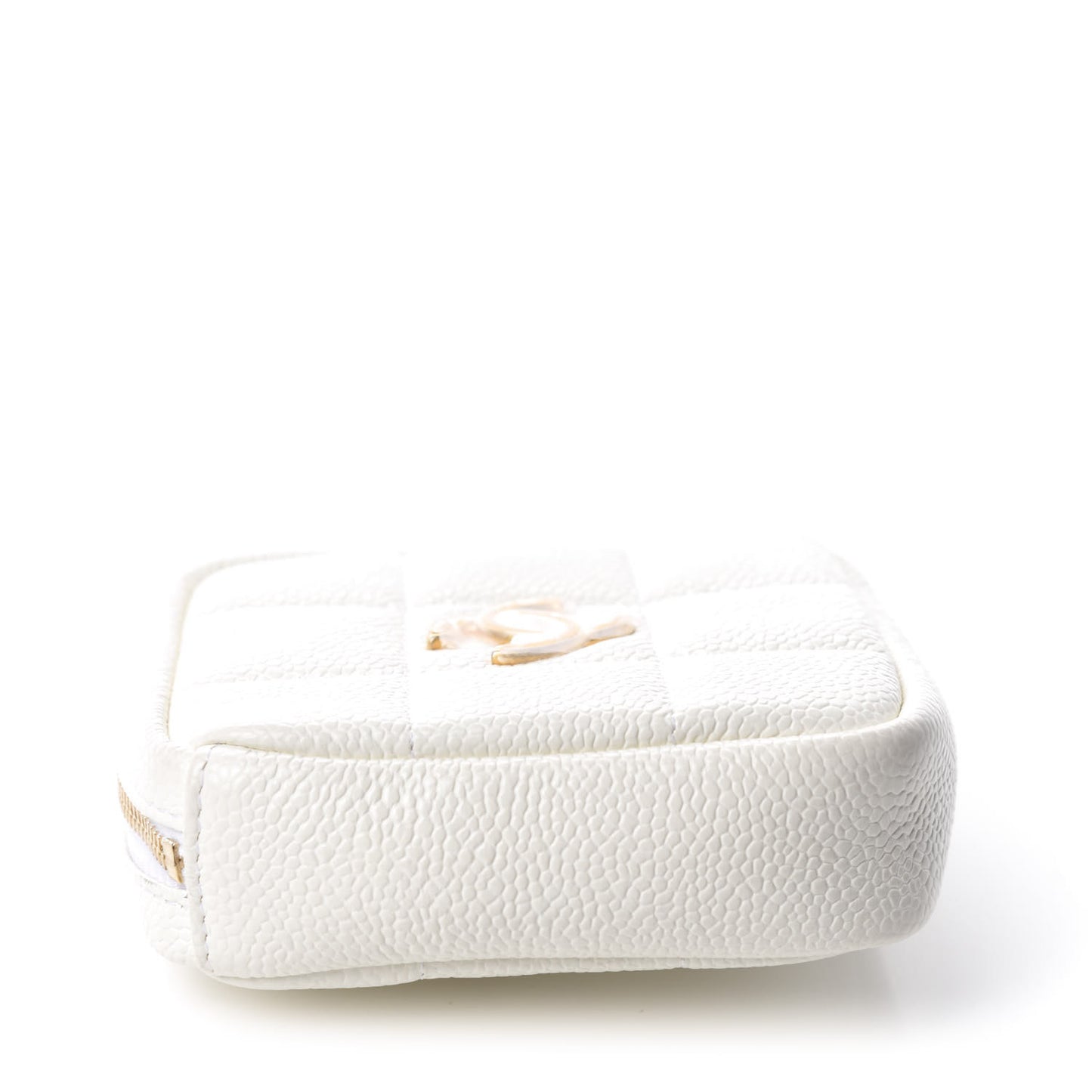 Caviar Quilted Coin Purse Belt Bag White