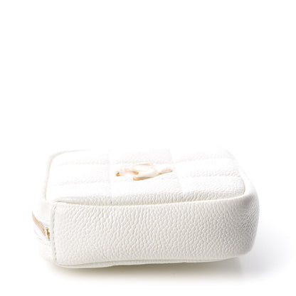Chanel Caviar Quilted Coin Purse Belt Bag White 4 of 11