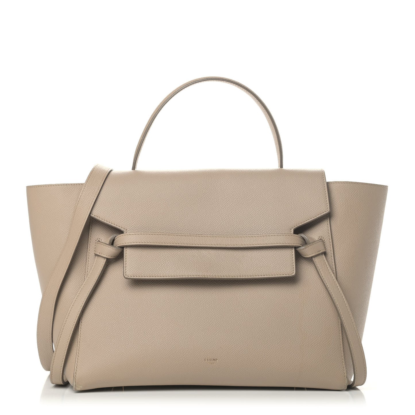 Grained Calfskin Mini Belt Bag Light Taupe