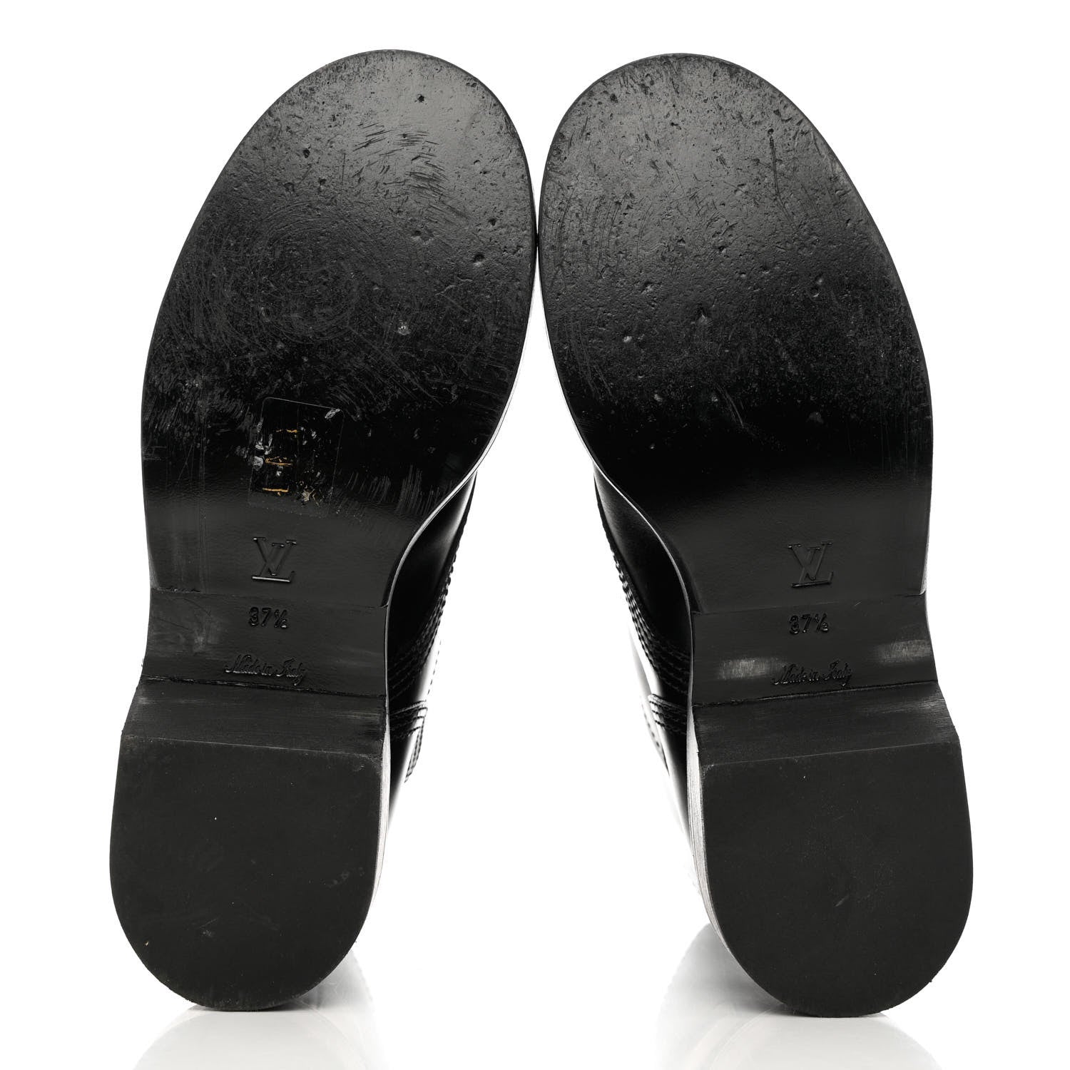 Louis Vuitton Calfskin Monogram Metropolis Flat Ranger Boots 37.5 Black 5 of 12