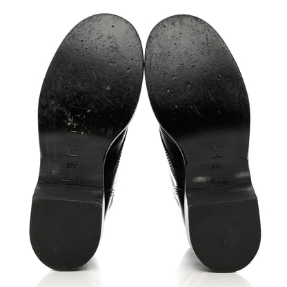 Louis Vuitton Calfskin Monogram Metropolis Flat Ranger Boots 37.5 Black 5 of 12