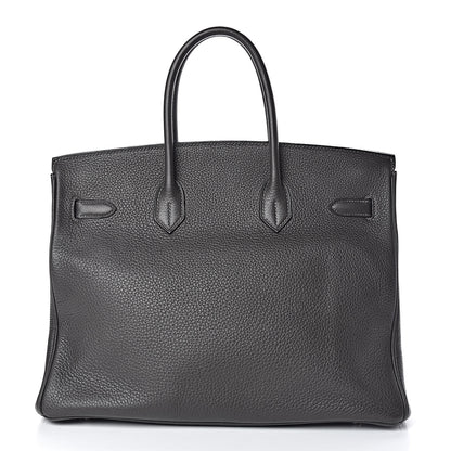 Hermes Taurillon Clemence Birkin 35 Graphite 23 of 37