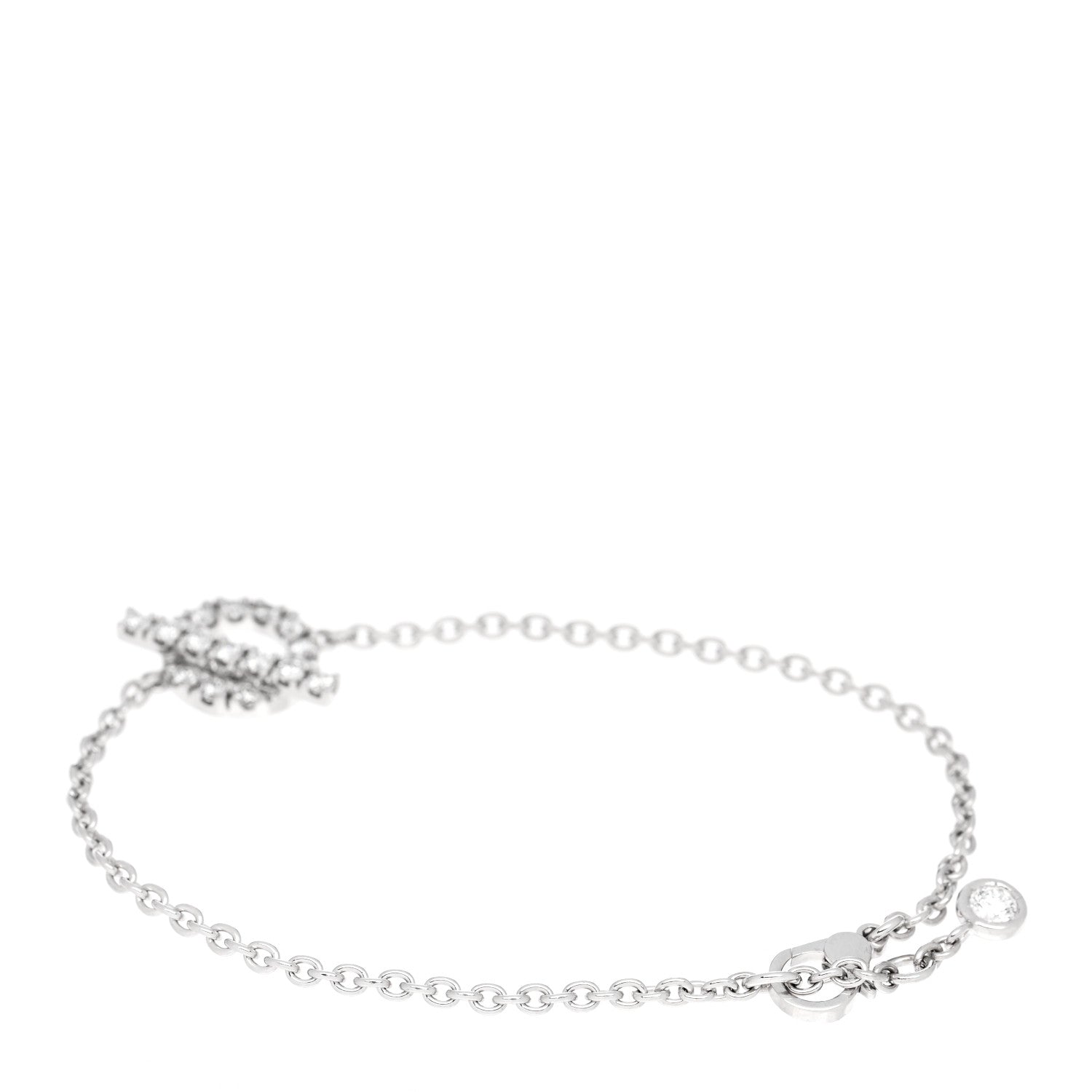 Hermes 18K White Gold Diamond Finesse Bracelet SH 2 of 4