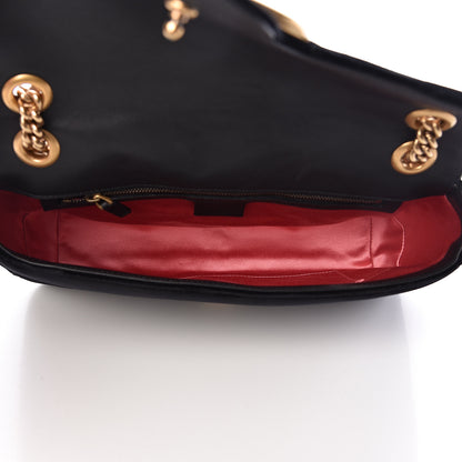 Gucci Velvet Matelasse Medium GG Marmont Shoulder Bag Black 5 of 12