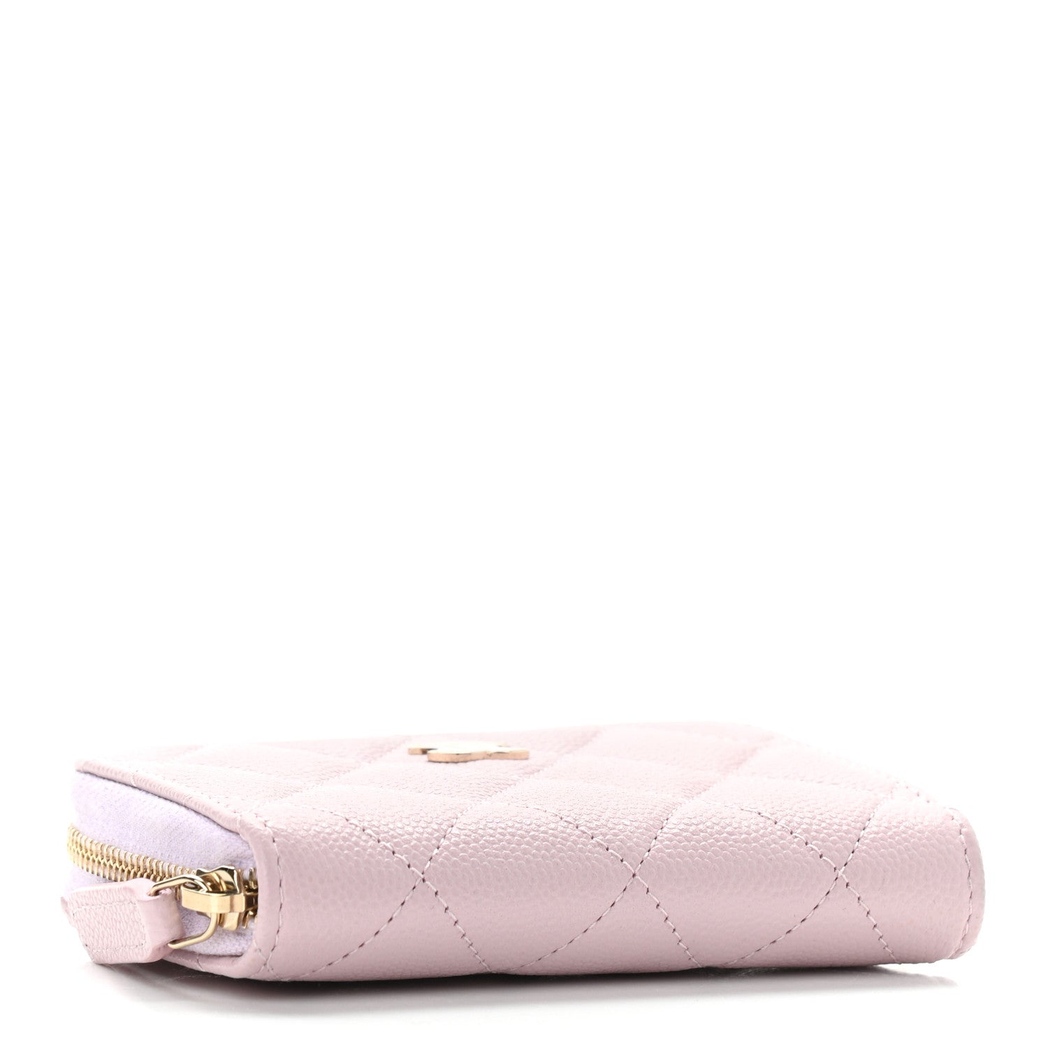 Chanel Caviar Quilted Zip Coin Purse Light Pink 4 of 9
