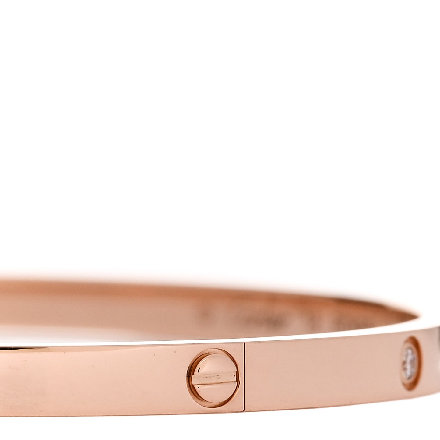18K Pink Gold 6 Diamond Small LOVE Bracelet 18