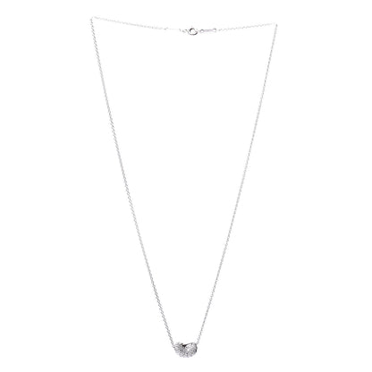 Tiffany Platinum Diamond Elsa Peretti Bean Pendant Necklace 3 of 6