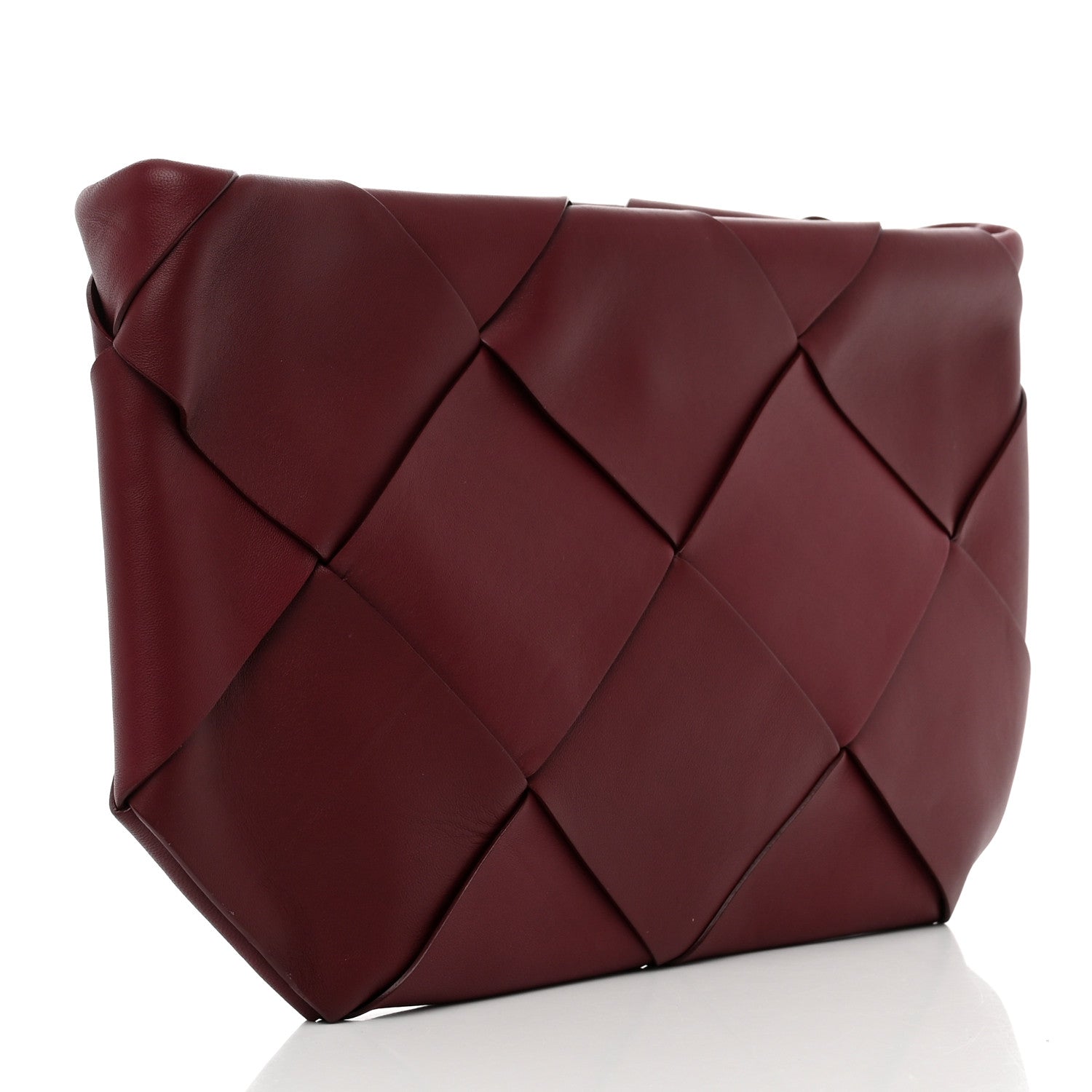 Bottega Veneta Nappa Maxi Blown Up Intrecciato Pouch Clutch Bordeaux 3 of 6