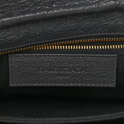 Balenciaga Agneau Giant 12 Gold Hardware Envelope Strap Clutch Gris Fossile 7 of 10
