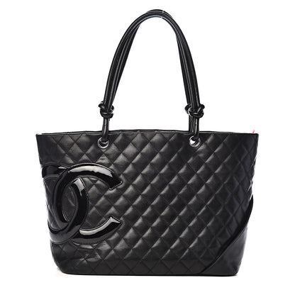 Chanel Calfskin Quilted Large Cambon Tote Black 1 of 13