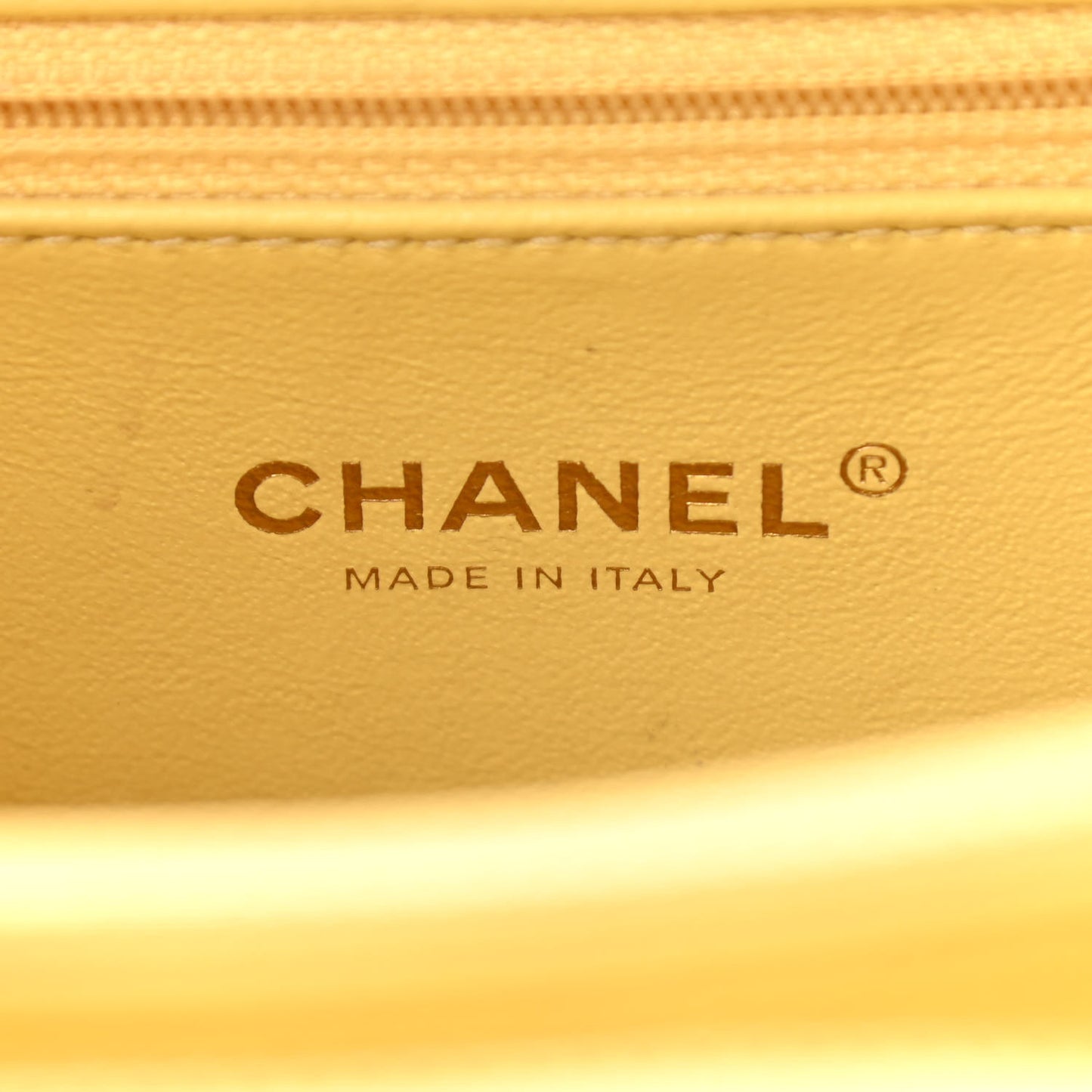 Caviar Quilted Medium CC Filigree Vanity Case Yellow