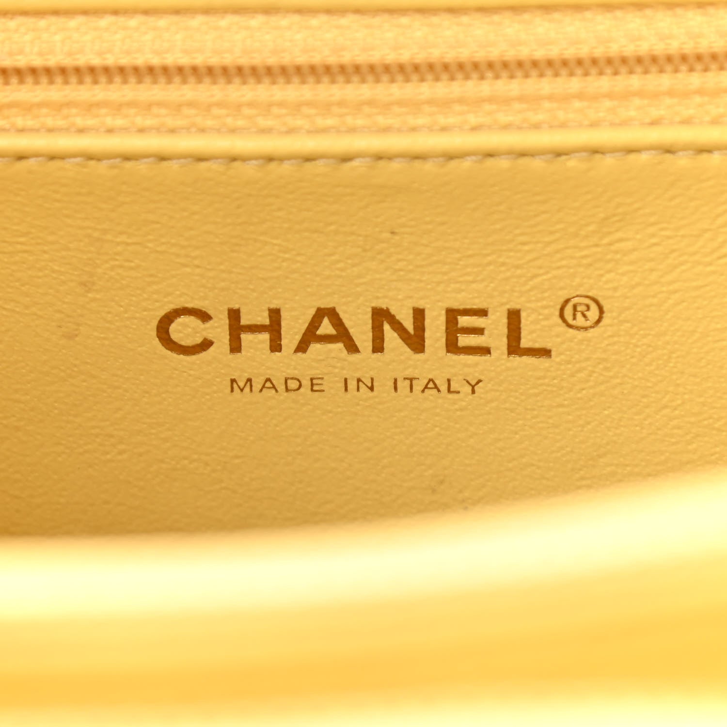 Chanel Caviar Quilted Medium CC Filigree Vanity Case Yellow 6 of 11