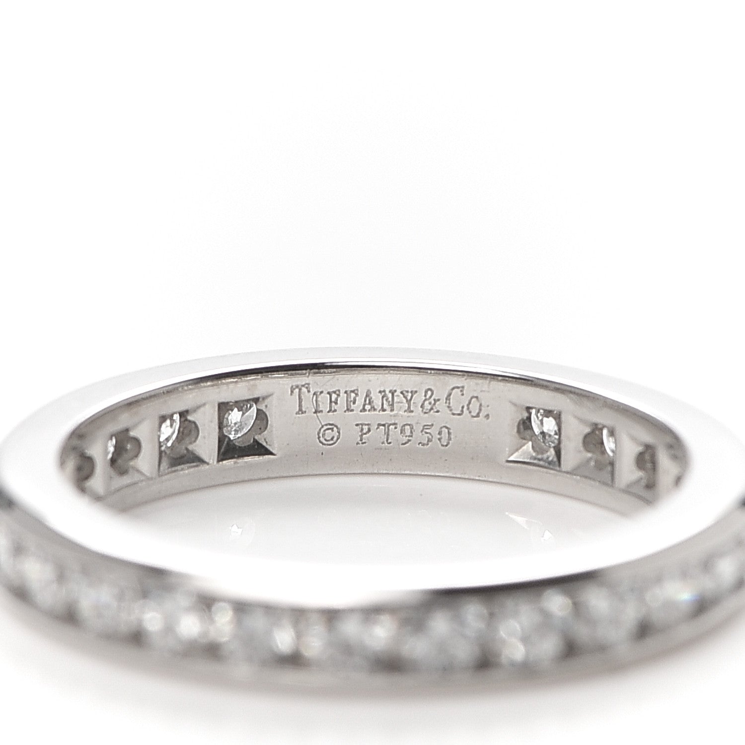 Tiffany Platinum Diamond Full Circle Wedding Band Ring 49 5 4 of 5