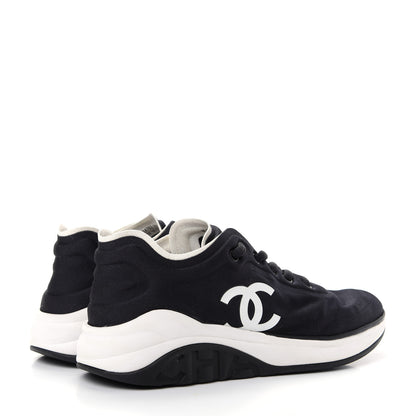 Chanel Lycra CC Sneakers 37.5 Black 4 of 10