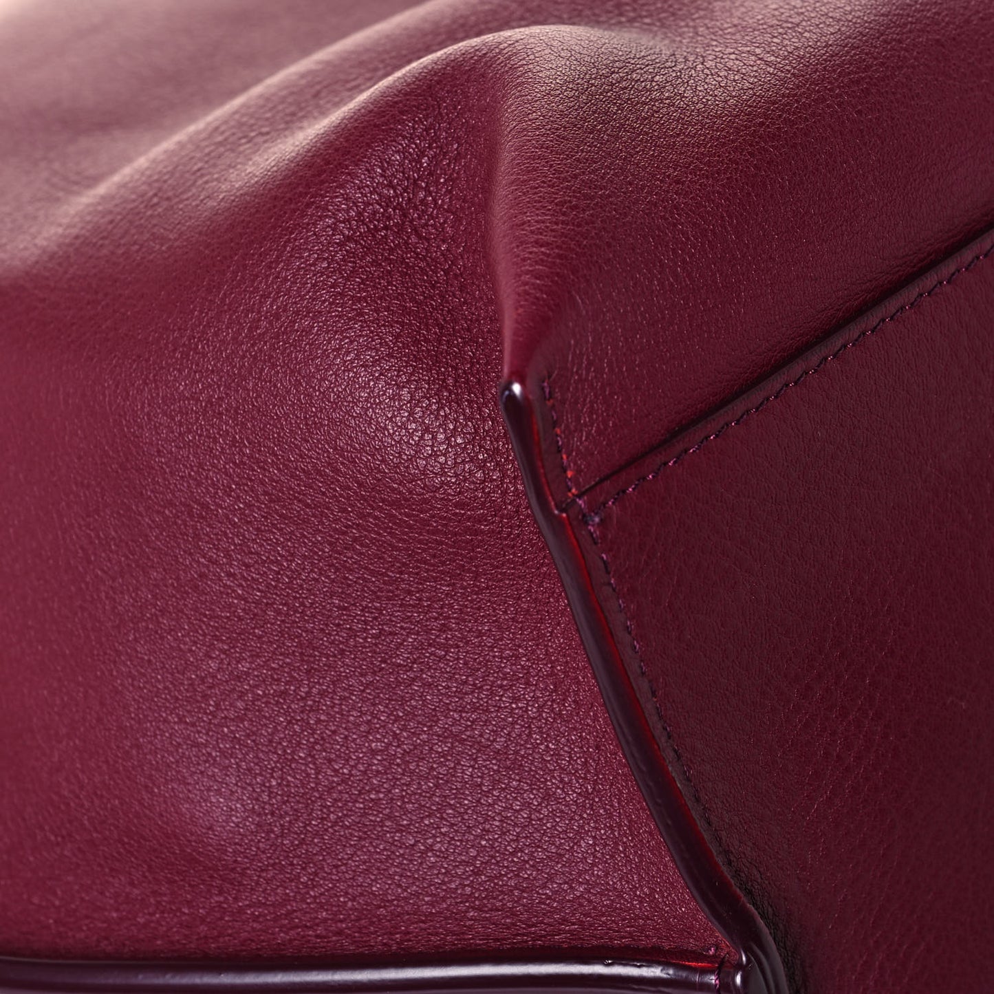 Smooth Calfskin Medium Vick Tote Burnt Mahogany