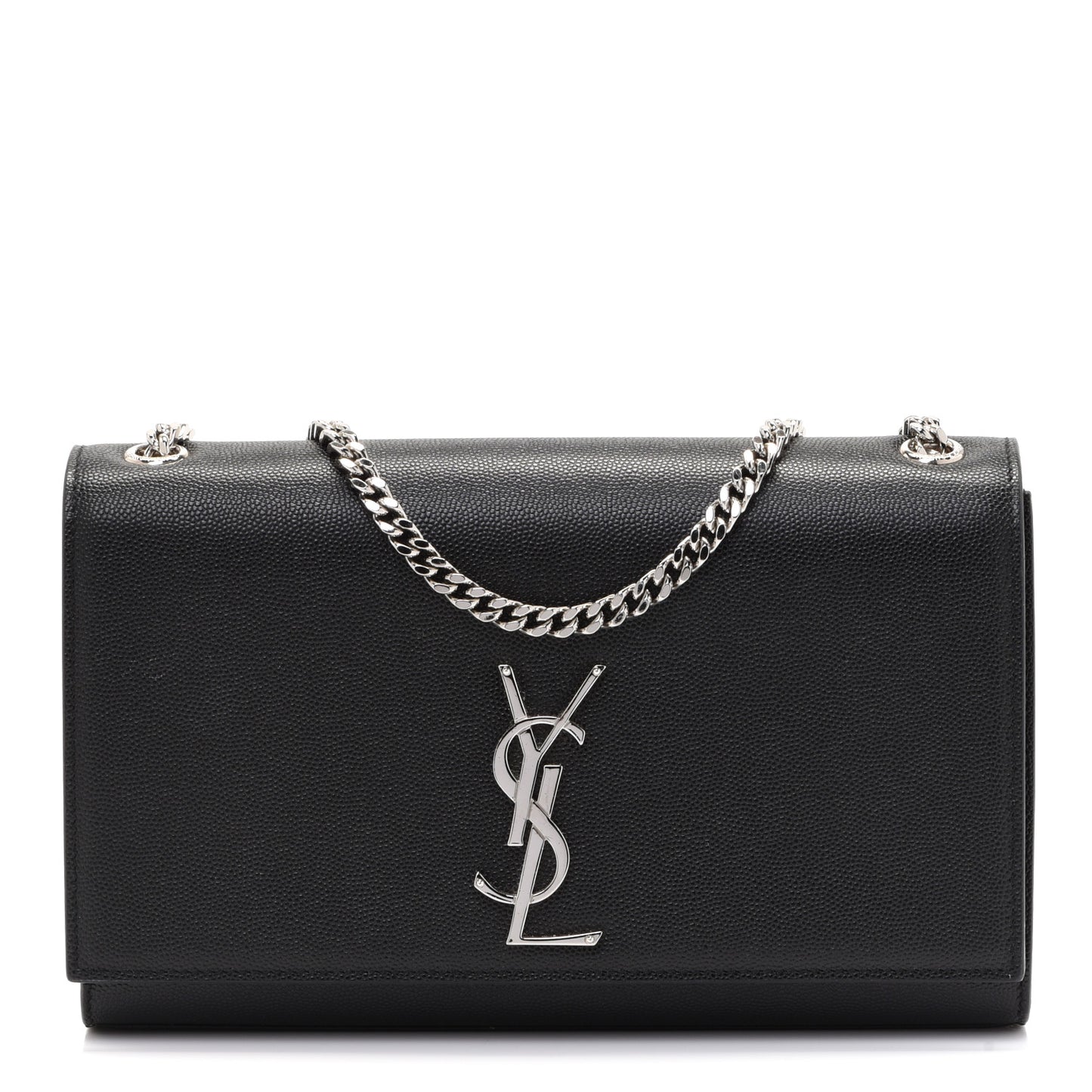 Grain De Poudre Medium Classic Monogram Kate Satchel Black