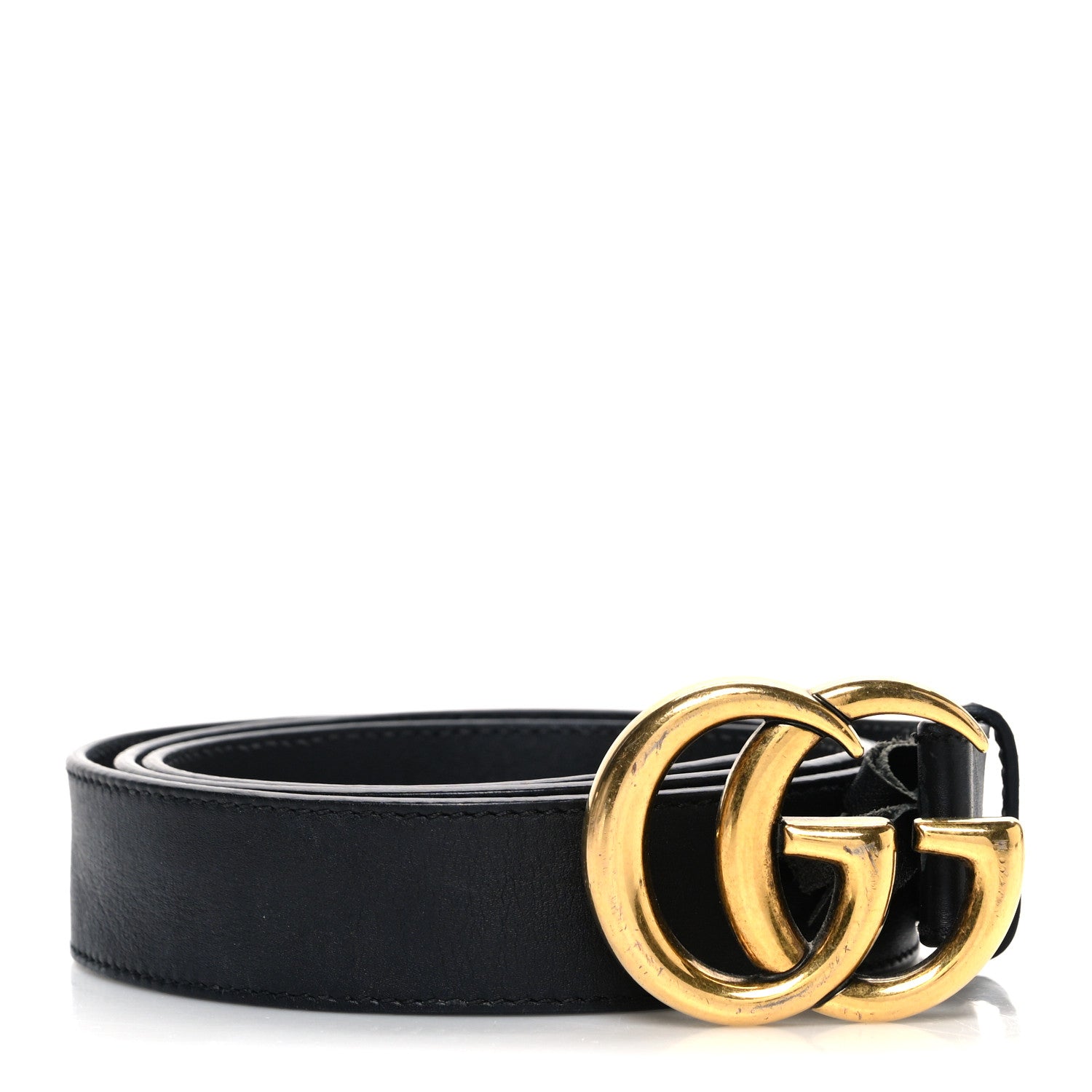 Gucci Calfskin Double G 30mm Belt 95 38 Black 1 of 5