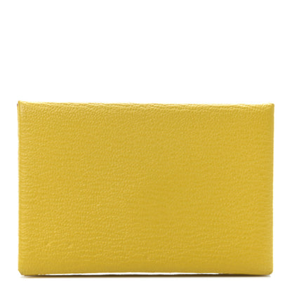 Hermes Chevre Mysore Calvi Card Case Lime 1 of 4