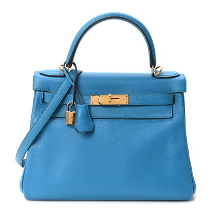 Hermes Evercolor Kelly Retourne 28 Bleu Zanzibar 1 of 9