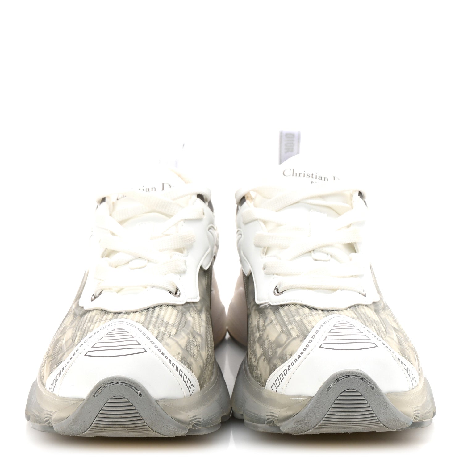 Christian Dior Technical Fabric Rubber Oblique Dior Vibe Sneakers 38 Gray 3 of 9
