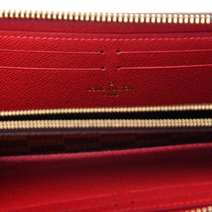 Louis Vuitton Damier Ebene Clemence Wallet Cherry 6 of 7
