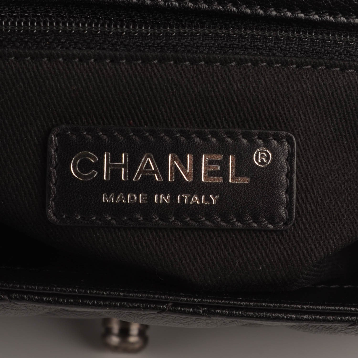 Chanel Metallic Goatskin Quilted Medium City Rock Flap Black 9 of 10