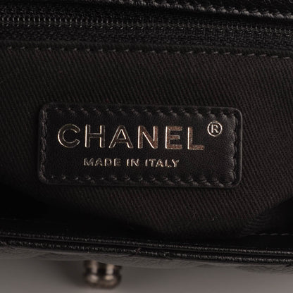 Chanel Metallic Goatskin Quilted Medium City Rock Flap Black 9 of 10