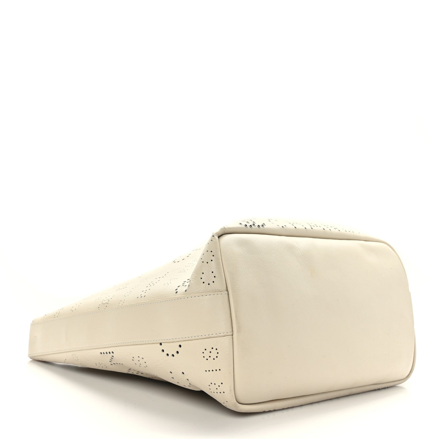 Chanel Calfskin Tweed Small Logo Eyelets Shopping Tote Beige 5 of 12